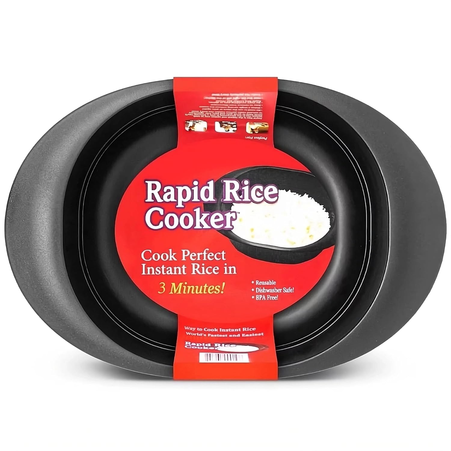 Rapid Rice Cooker - Quick Microwave Meals in 3 Min! - BPA-Free