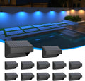 Solar Fence Lights with 10 Colors & RGB Modes for Outdoor Use