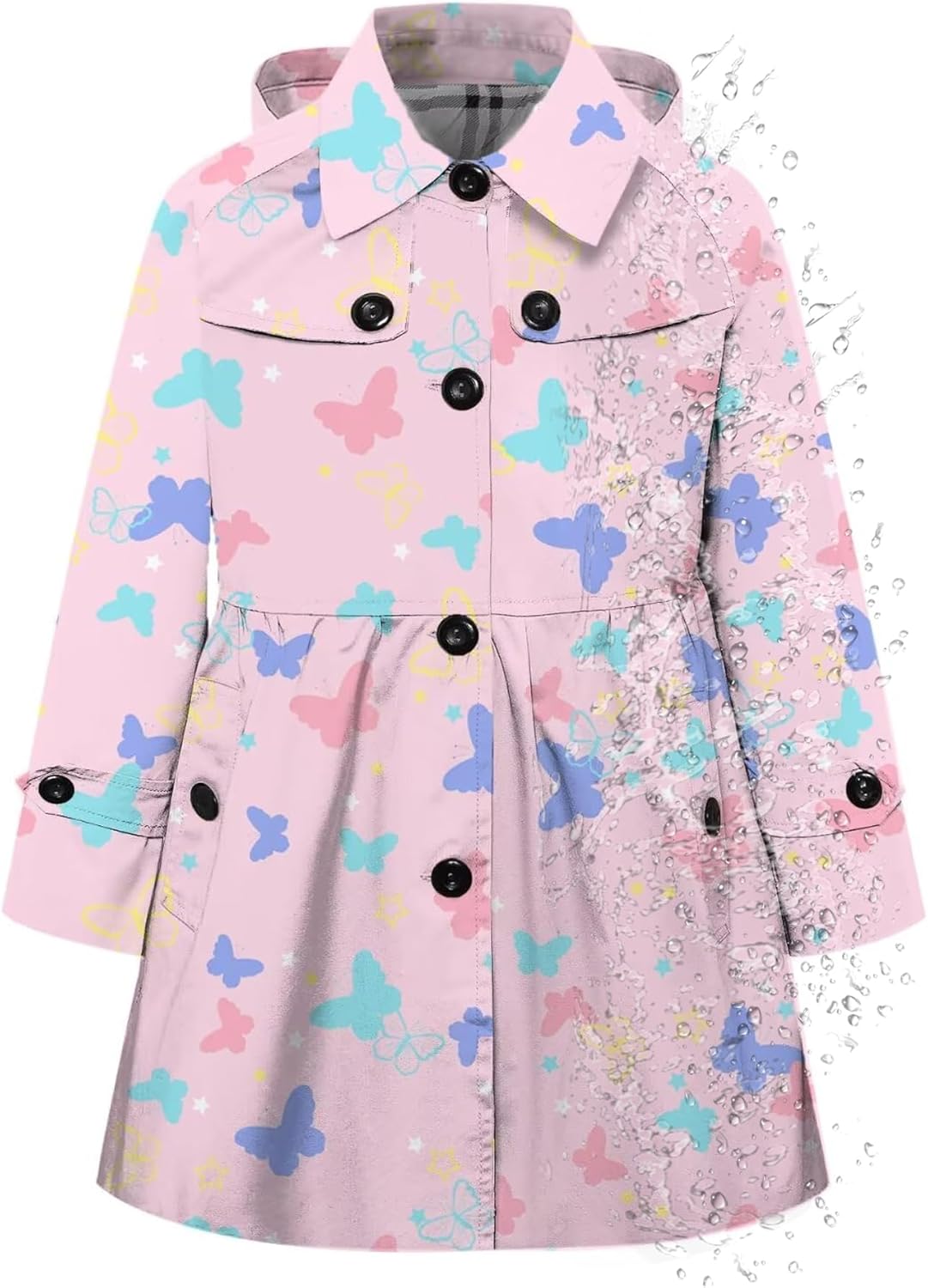Lightweight Hooded Rain Jackets for Girls, Stylish and Comfy