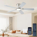 KNUN 52 in Ceiling Fan with Light and Remote - Low Profile Modern