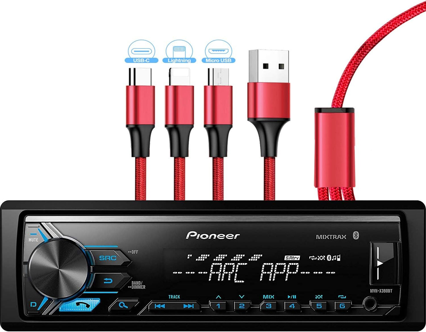 Pioneer MVH-X390BT Digital Media Receiver with Bluetooth & USB