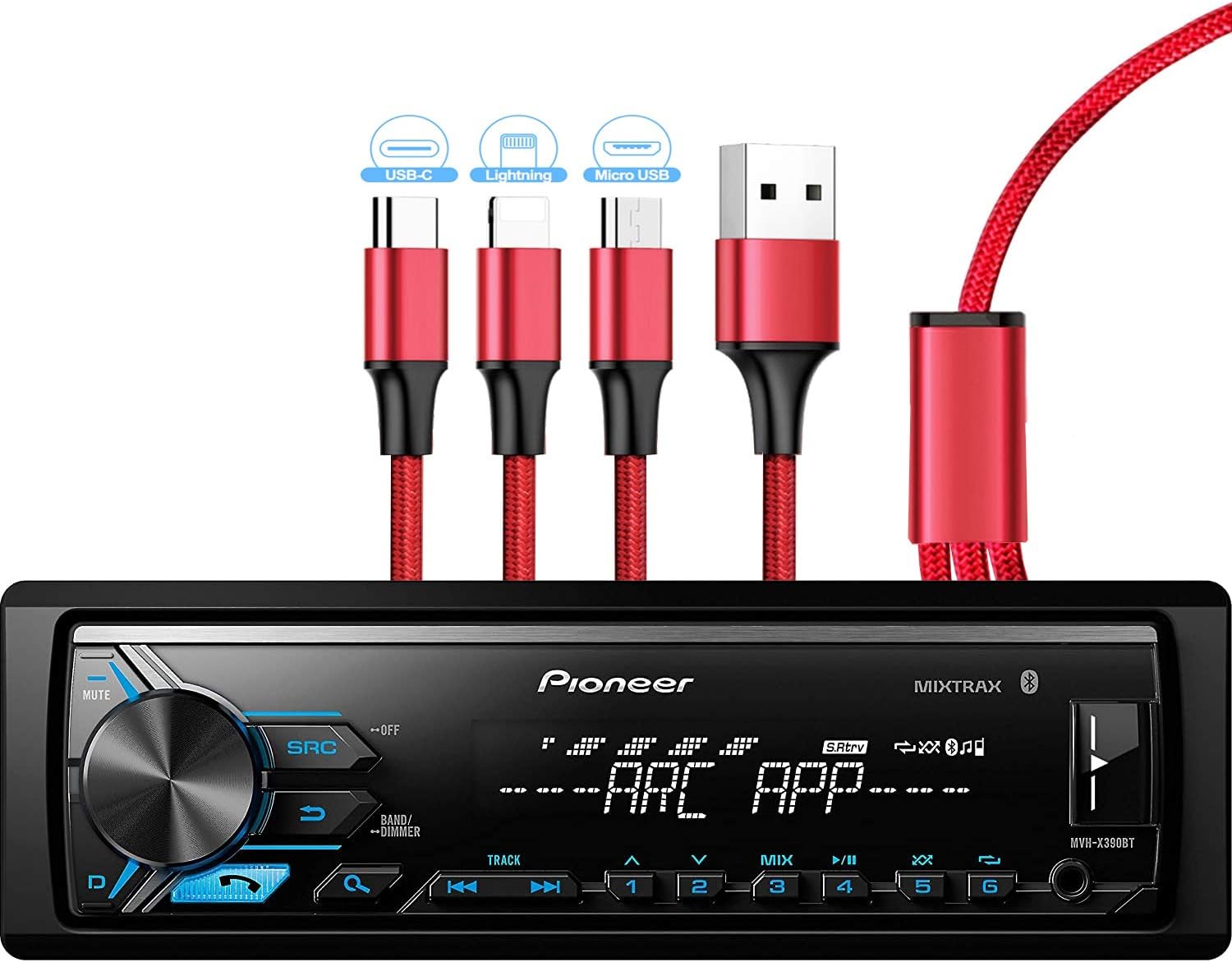 Pioneer MVH-X390BT Digital Media Receiver with Bluetooth & USB