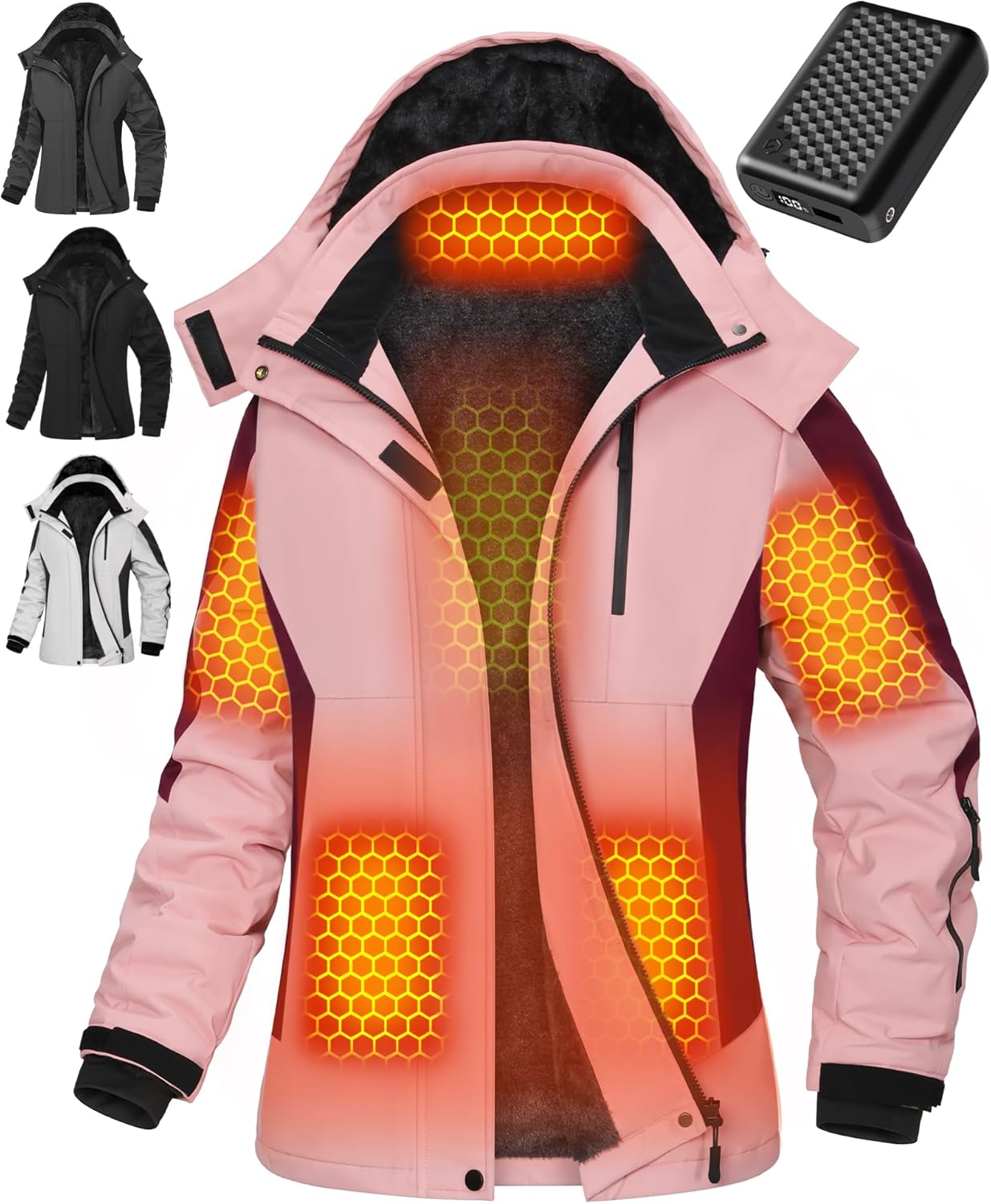 Wulcea Graphene Heated Jacket for Women with Fast Charge Battery