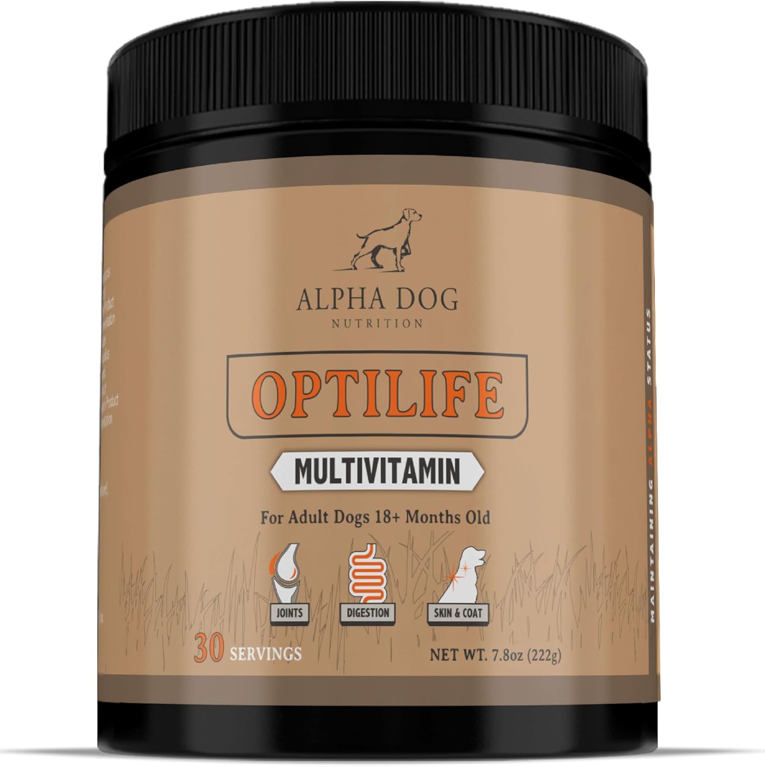 OptiLife Dog Multivitamin Powder for Adult Dogs with Probiotics
