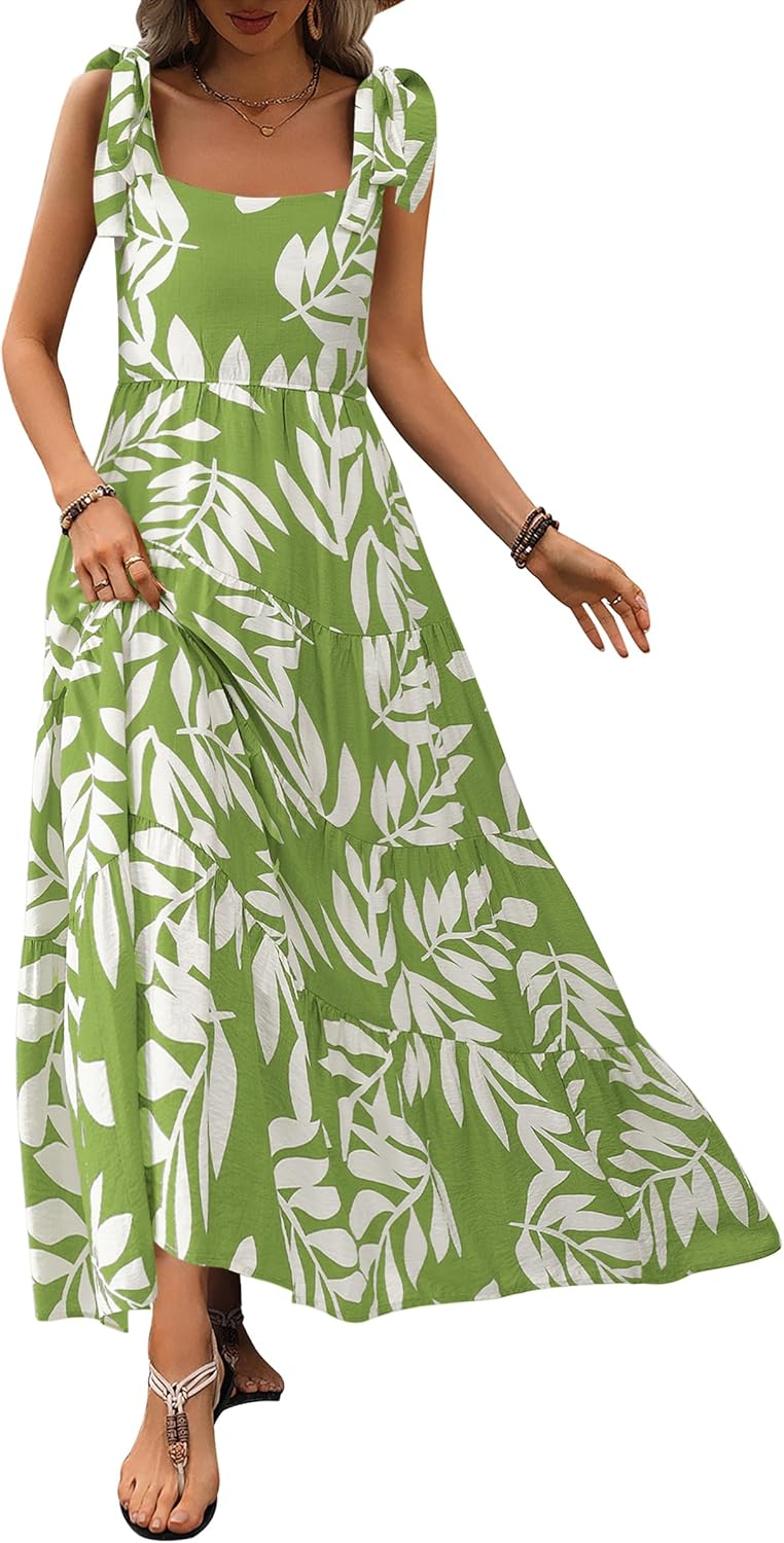 PRETTYGARDEN Summer Floral Maxi Dress for Women 2025 Style