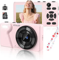 Digital Camera with Front Rear Lens 64MP 4K - Compact Selfie Vlog