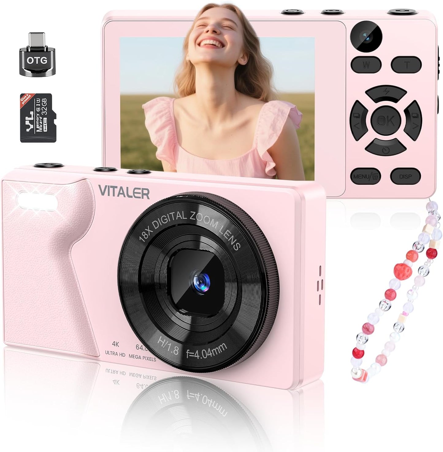 64MP 4K Digital Camera with Dual Lens for Perfect Selfies