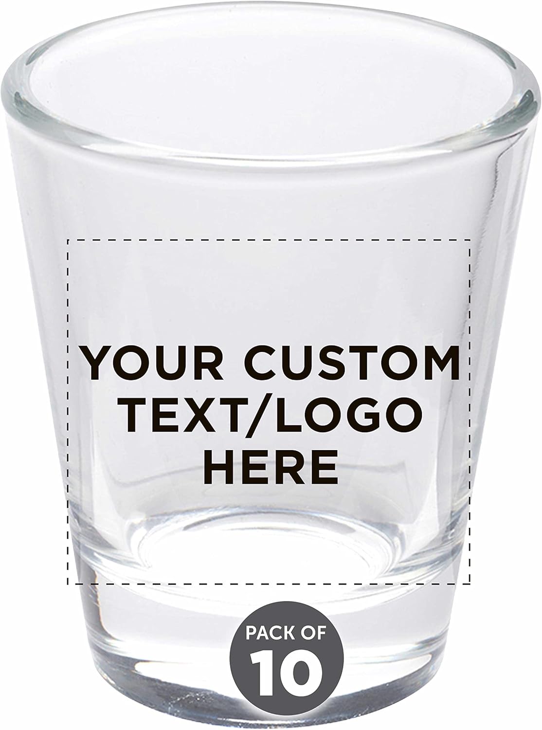 Custom Shot Glasses Set of 10 for Weddings and Parties