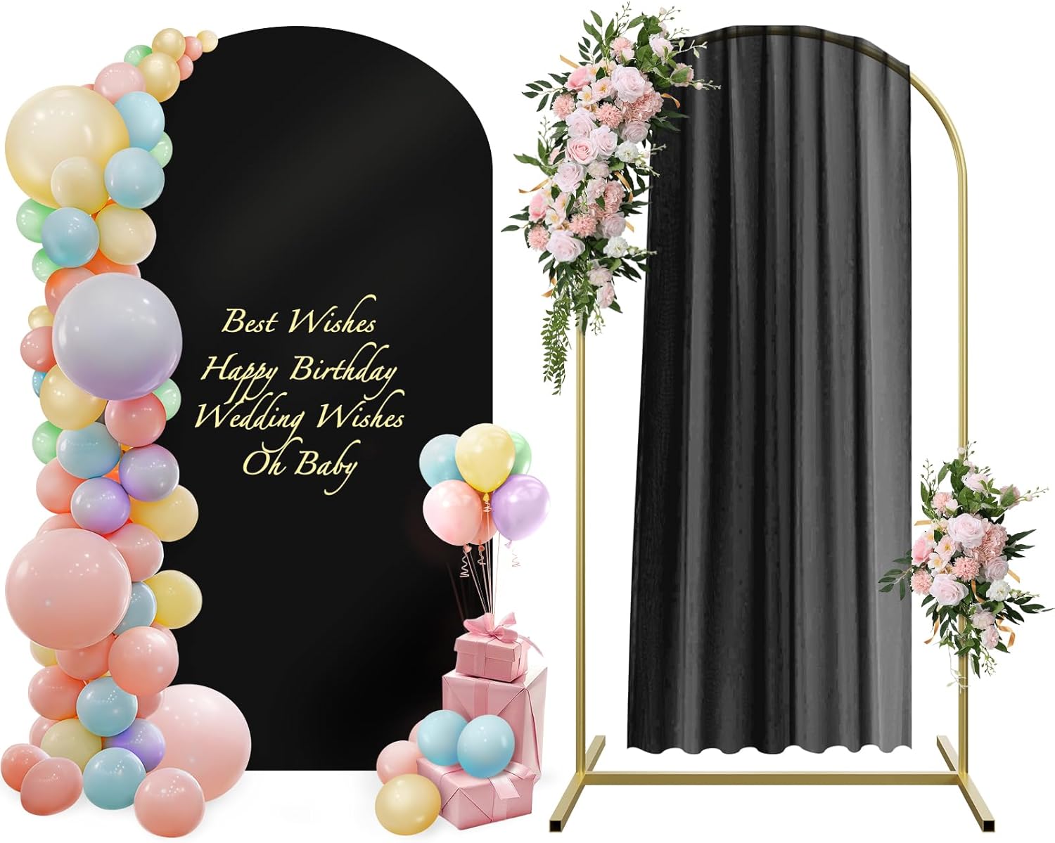 Durable Metal Arch Stand and Cover Set for Stunning Events