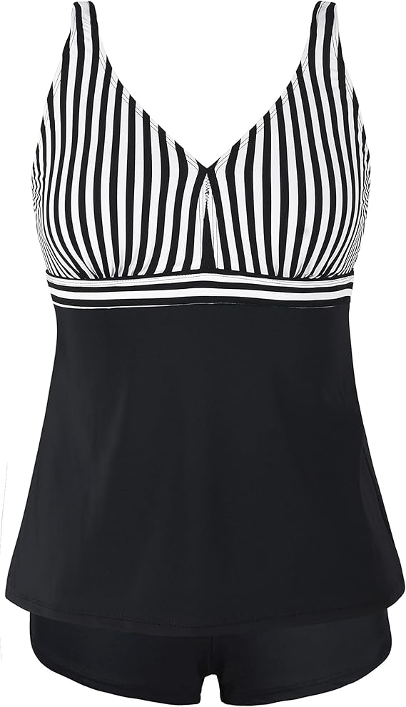 Septangle Women's Two Piece Swimsuit for Big Bust Plus Size