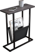 Yusong Narrow Side Table for Small Spaces - Slim End Table