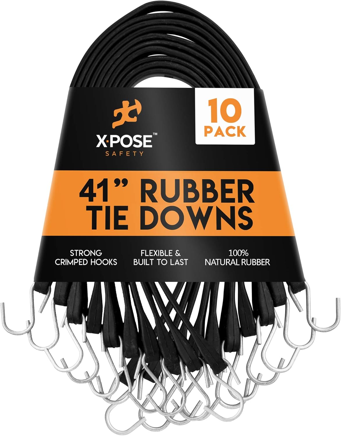 Rubber Bungee Cords with Hooks for Heavy-Duty Tie Downs