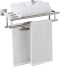 Alise Towel Rack 16 in Polished Chrome - Double Bar Shelf for Bathroom