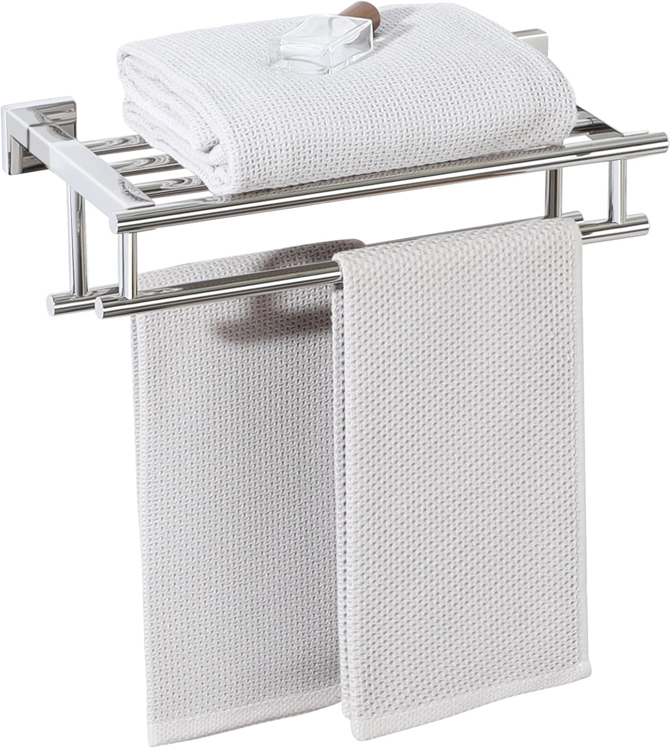 Alise Towel Rack with Double Bars for Bathroom Storage Needs