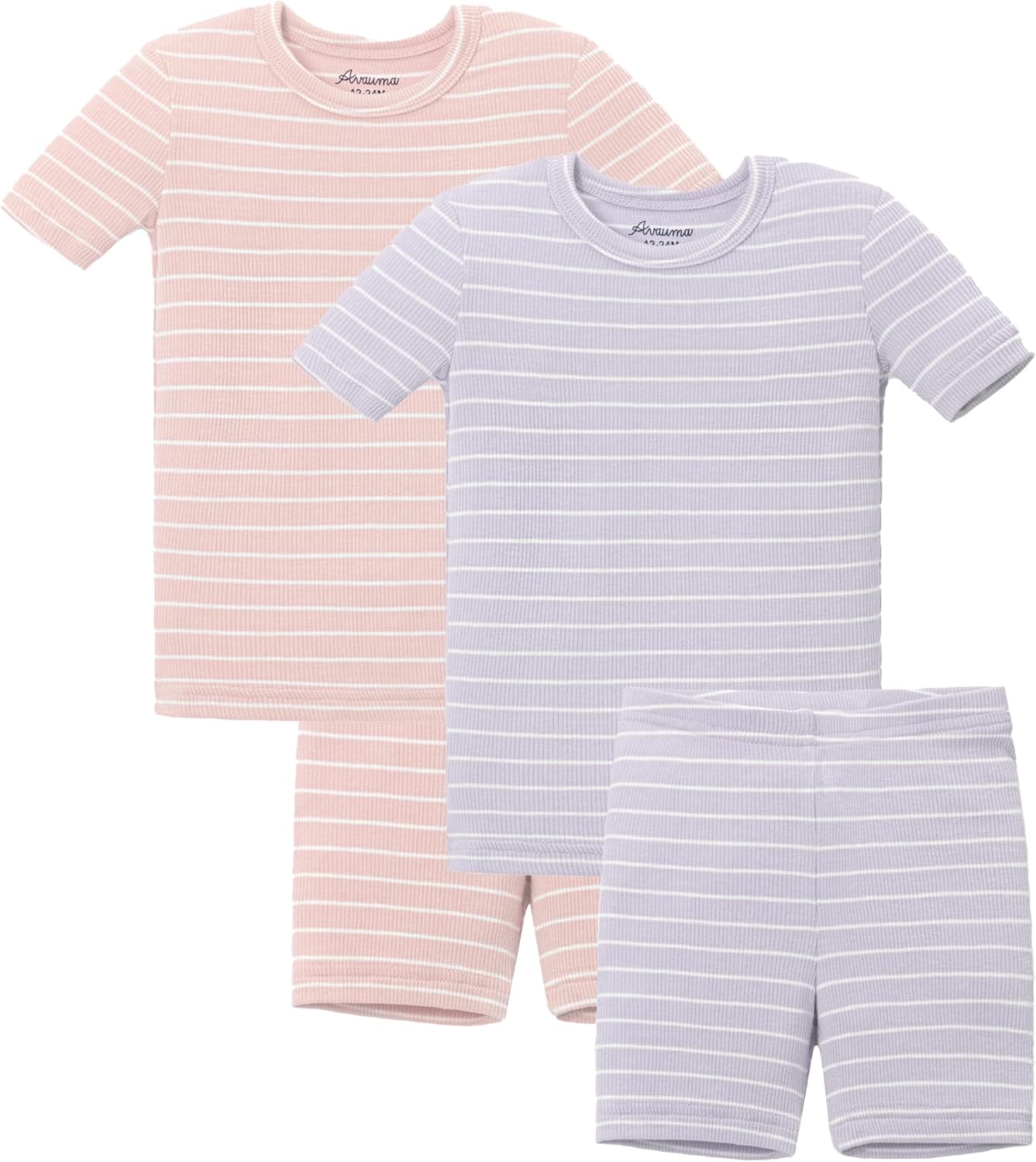 AVAUMA Stripe Pattern Baby Pajama Set for Daily Comfort