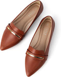 Womens Pointed Toe Flats Loafers - Padded Comfort and Support