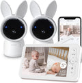 Baby Monitor 2 Cameras 2K Video with 5-in LCD - Reliable Home Monitor