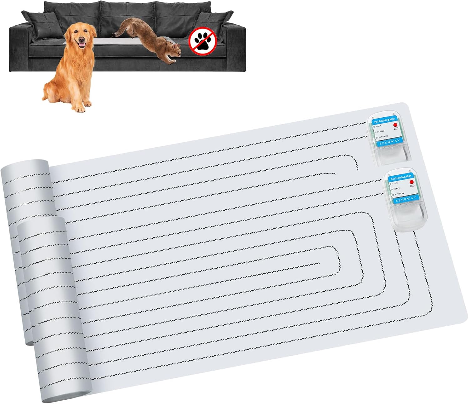 SEERWAY Scat Pet Shock Mat for Dogs and Cats Training Indoors