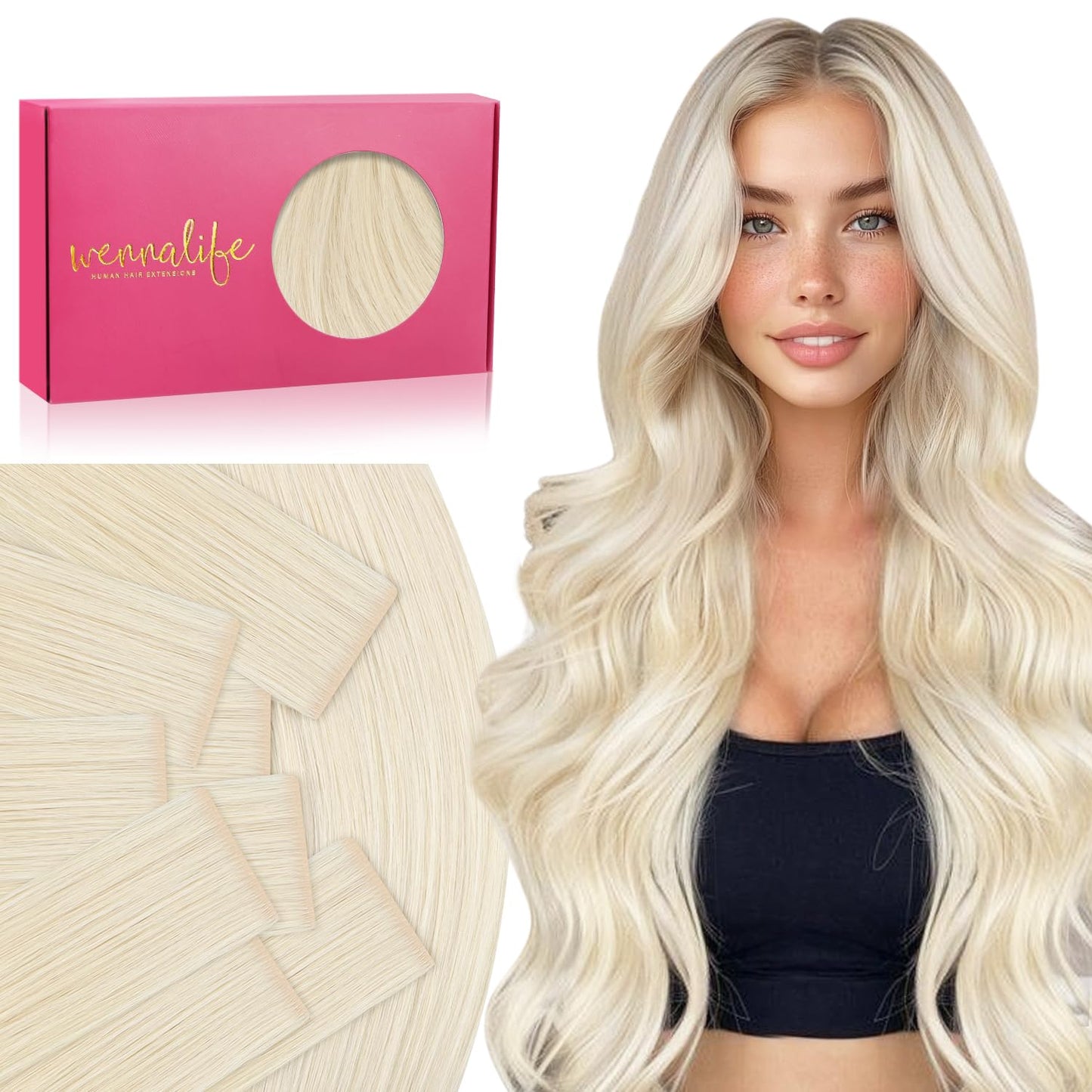 WENNALIFE Invisi Edge Tape in Hair Extensions for Seamless Style