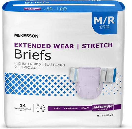 McKesson Extended Wear Stretch Briefs, Maximum Absorbency