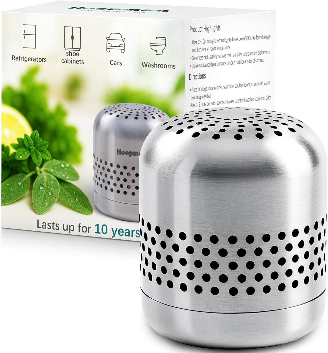 Upgraded Refrigerator Deodorizer Lasts 10 Years for Freshness