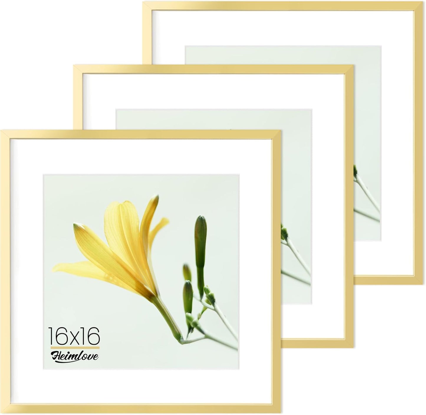 16x16 Aluminum Picture Frames Set of 3 for Stylish Displays