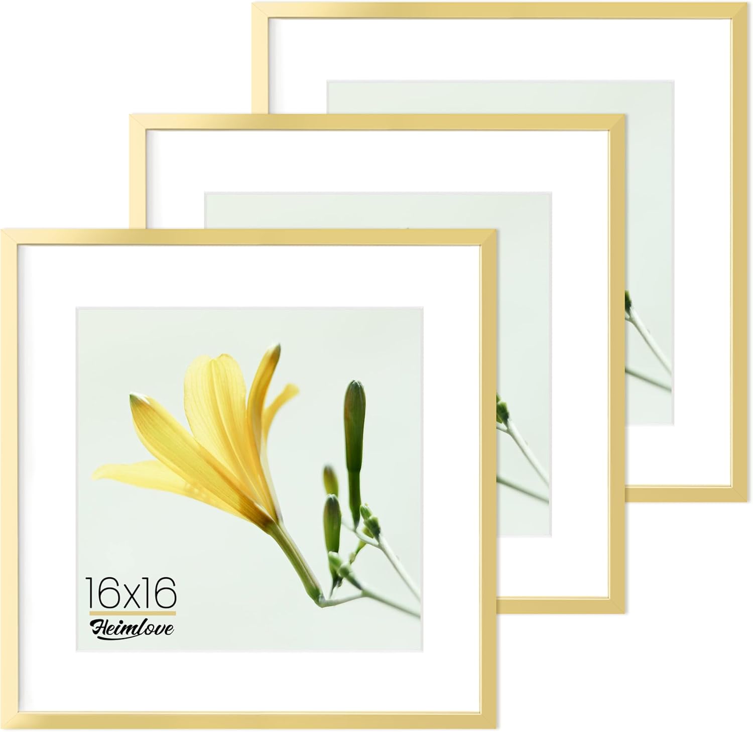 16x16 Aluminum Picture Frames Set of 3 for Stylish Displays