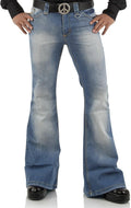 Men's Vintage Bell Bottom Jeans 60s 70s Retro Flared Jeans