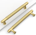5 in (128mm) Gold Cabinet Pulls Knurled - Matte Gold Kitchen Handles