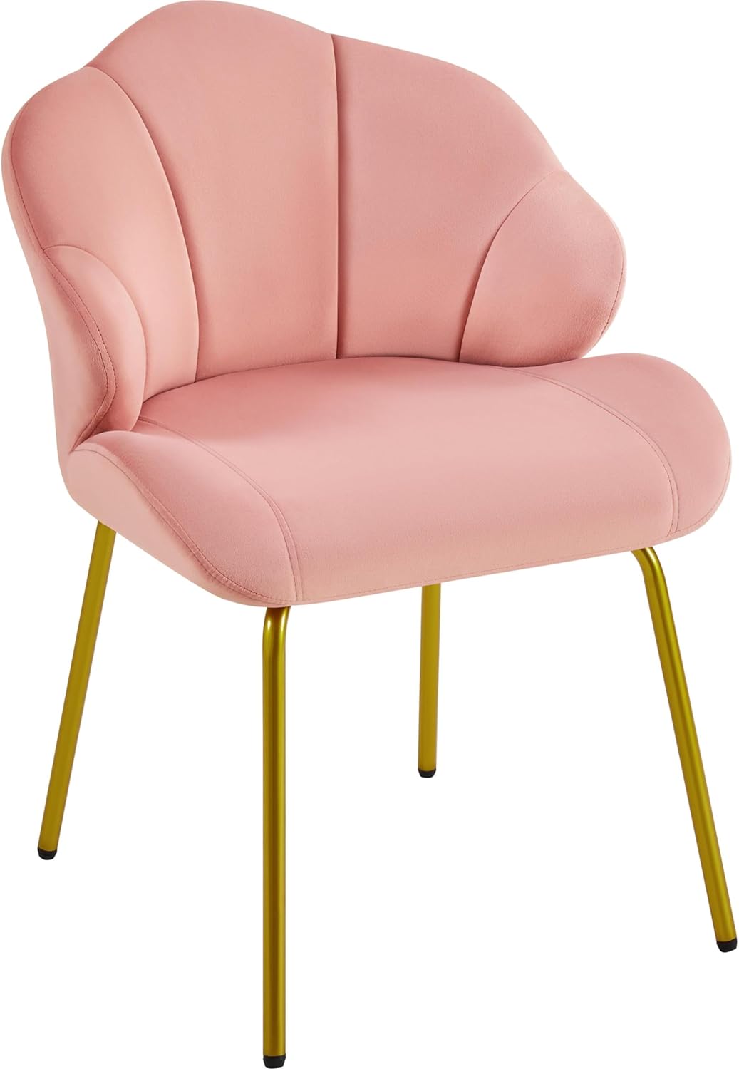Chic Pink Velvet Vanity Chair by Yaheetech