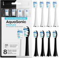 AquaSonic Duo PRO 8-Pack Replacement Brush Heads - Improved Plaque