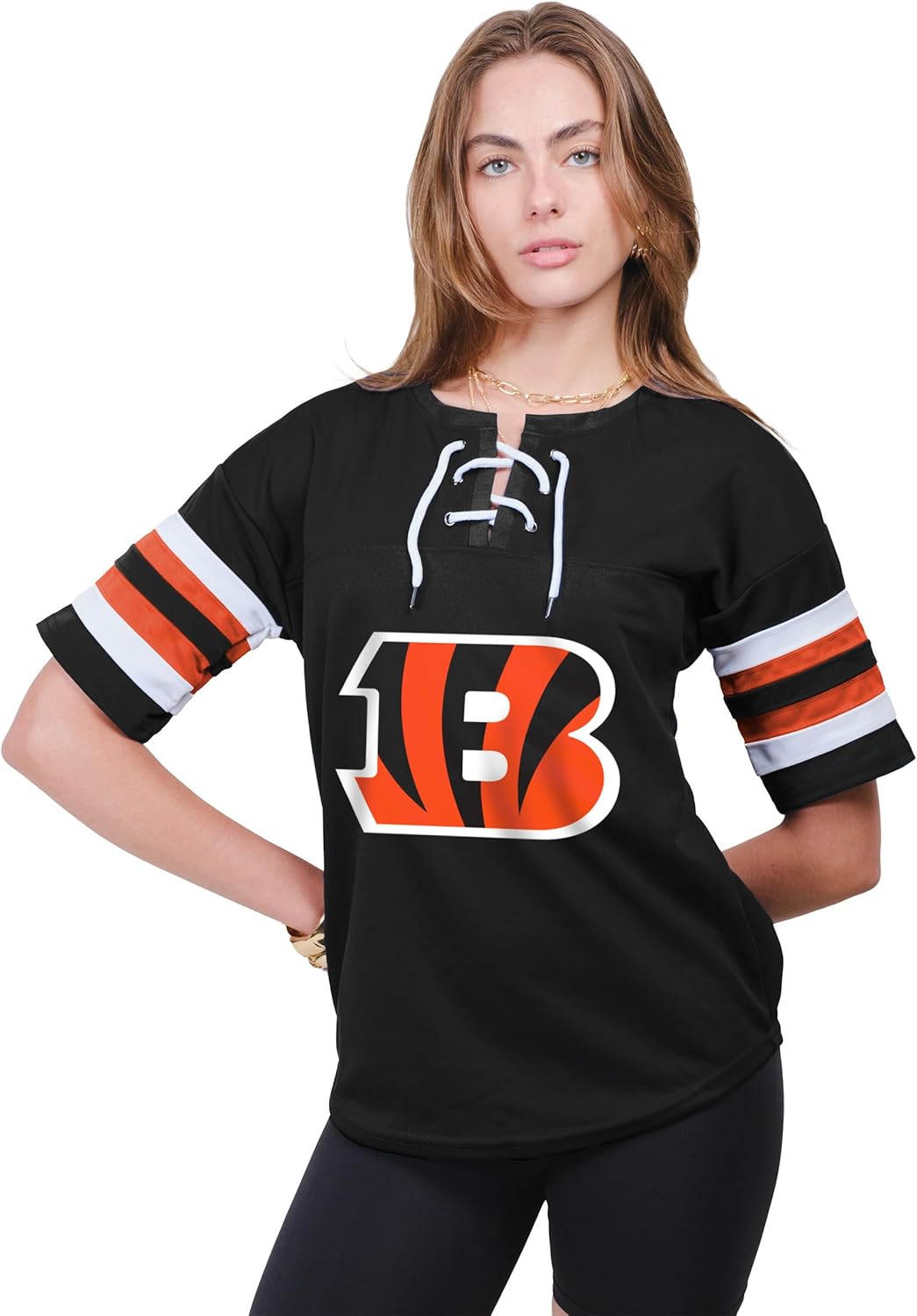Ultra Game Women's NFL Official Lace Up Tee Shirt Review