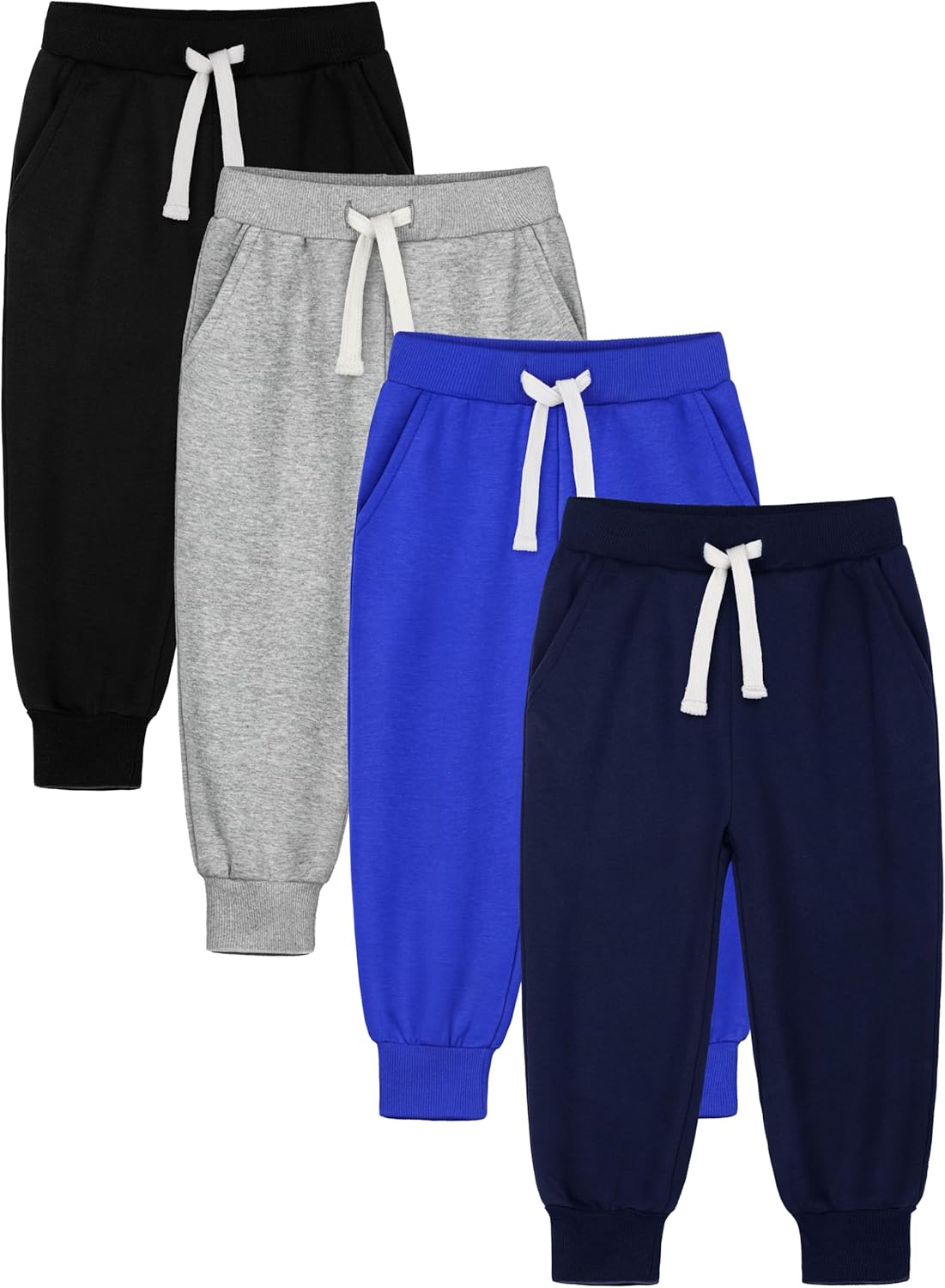 HXP 4 Pack Toddler Boys Sweatpants for Comfort and Style