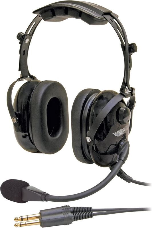 ASA AirClassics HS-1A Pilot Headset with Noise-Canceling Mic