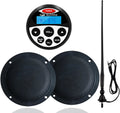 Marine Bluetooth Audio System Package - Waterproof AM FM Radio