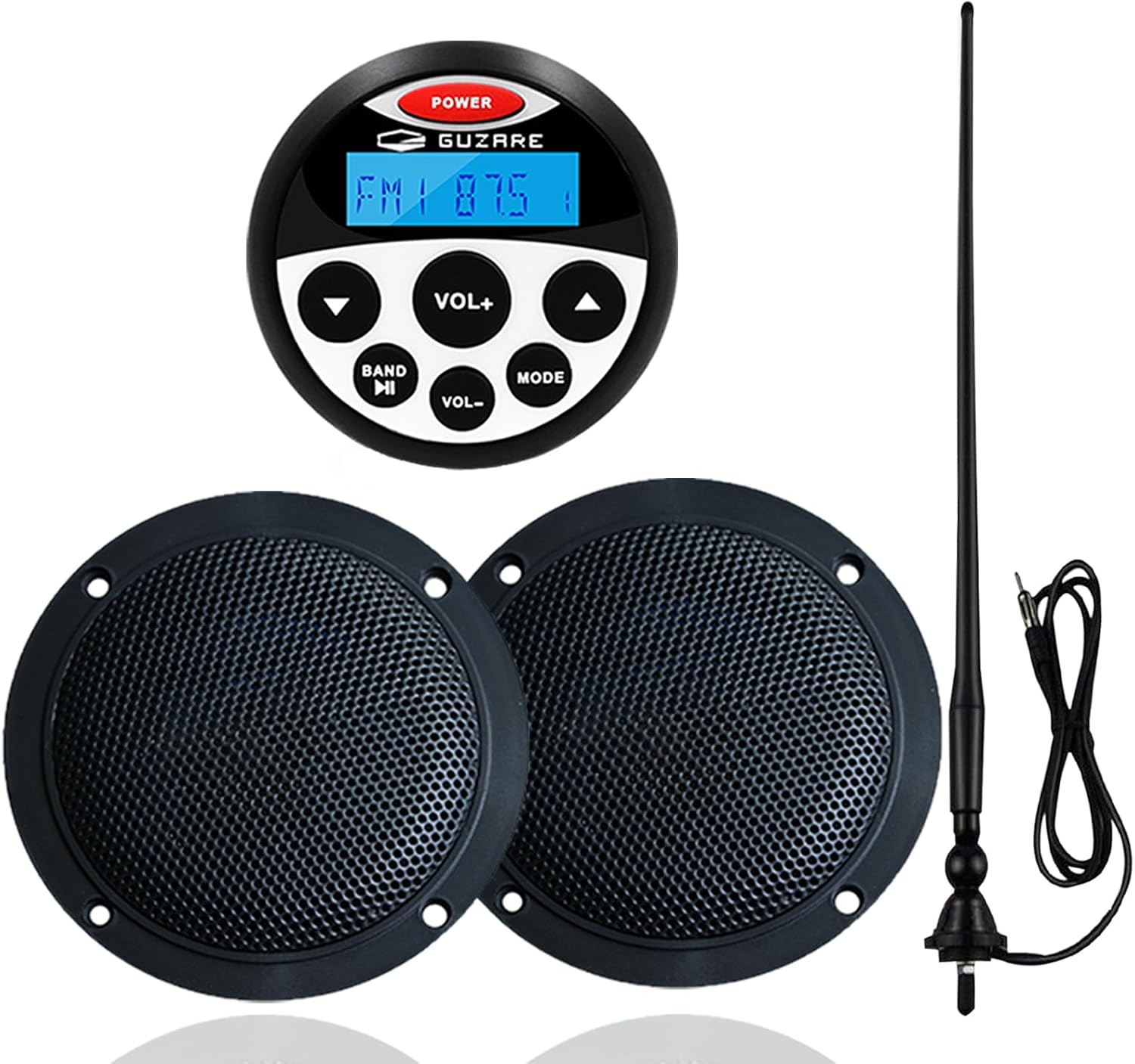 Marine Bluetooth Audio System Package with Waterproof Radio