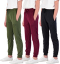 Girls 3-Pack Lounge Joggers - Soft Dry Fit Sweatpants