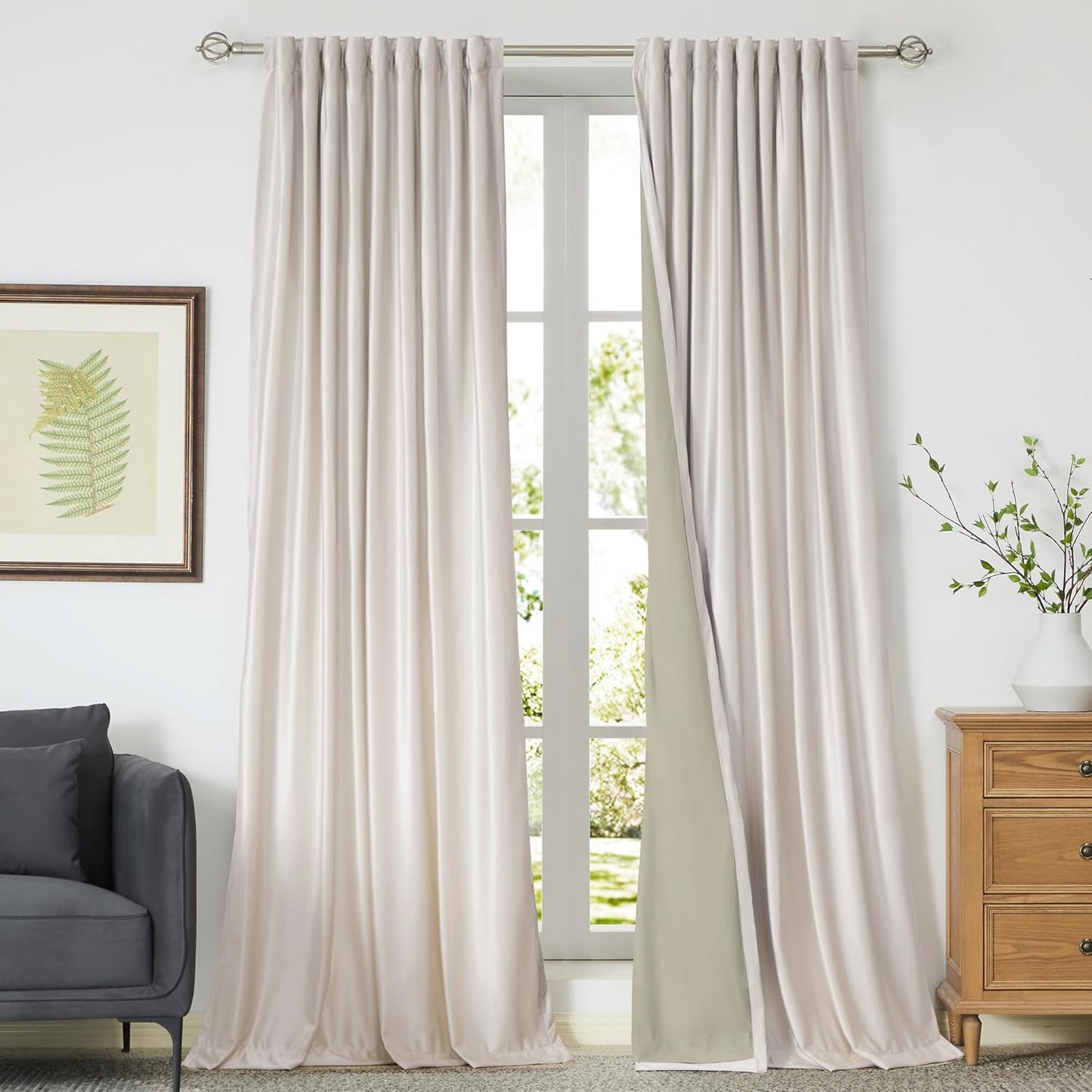 100% Blackout Velvet Curtains for Living Room and Bedroom
