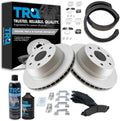 TRQ Rear Brake Pad & Rotor Kit Ceramic Premium G-Coated - Complete