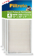 Filtrete 12x30x1 AC Furnace Air Filter MPR 700 - Clean Air 4-Pack