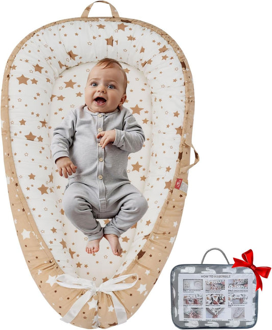 Baby Lounger for Newborn, Soft Portable Baby Nest Lounger