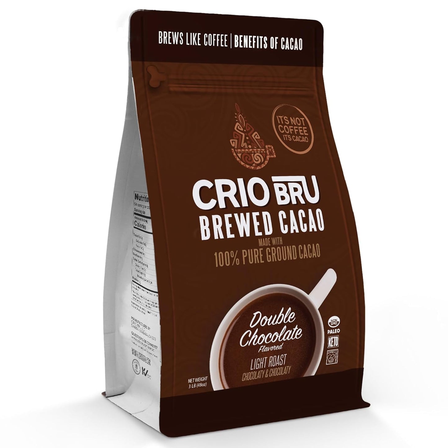 Crio Bru Brewed Cacao Double Chocolate Light Roast Drink