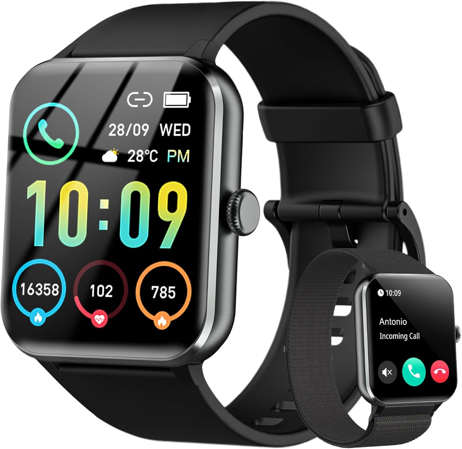 Smartwatch with Call Function, 100+ Sport Modes, IP68 Waterproof