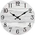 Wall Clock Battery Operated 16 in Large Gray Silent Non Ticking
