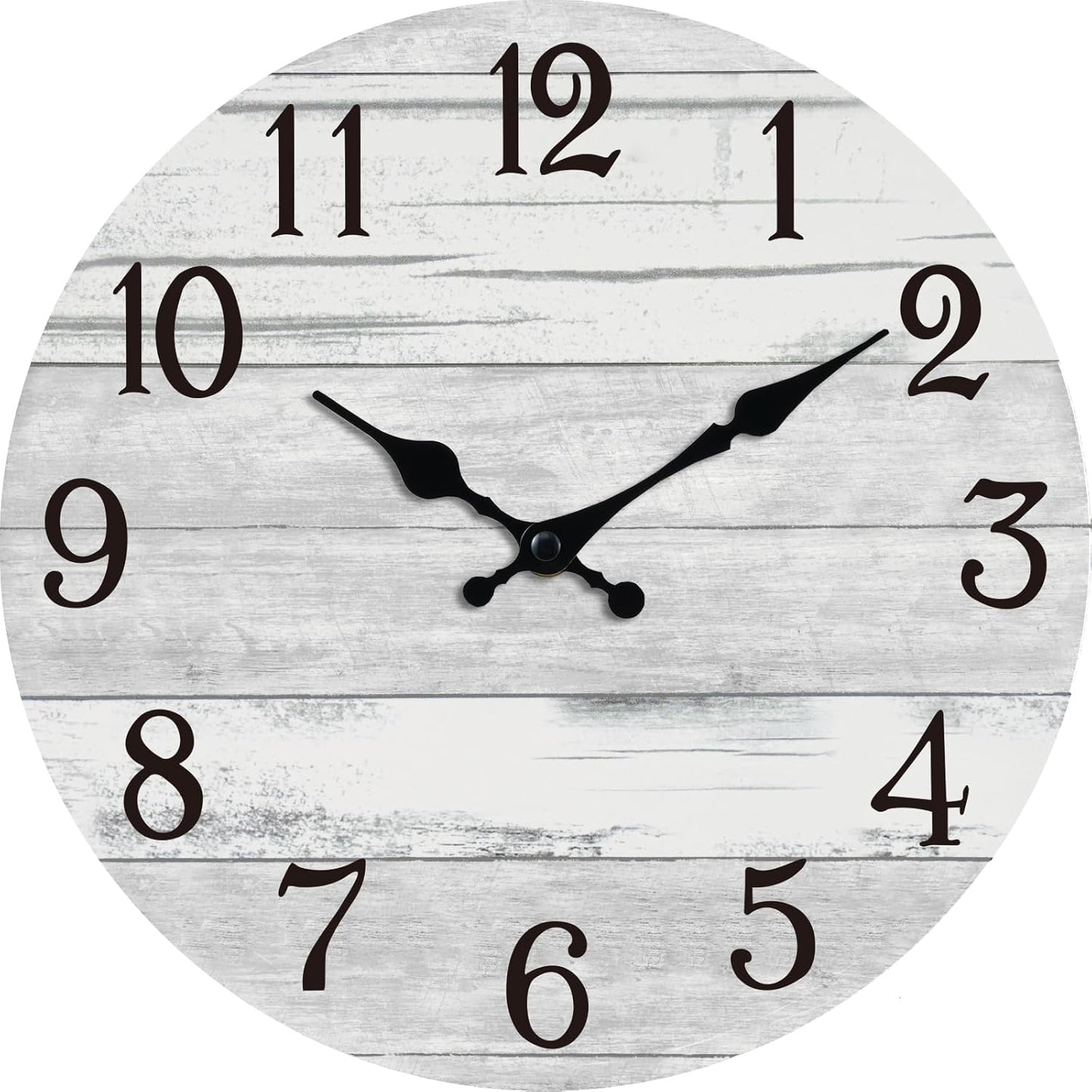 Silent Non Ticking Wall Clock 16 Inch Rustic Design for Home