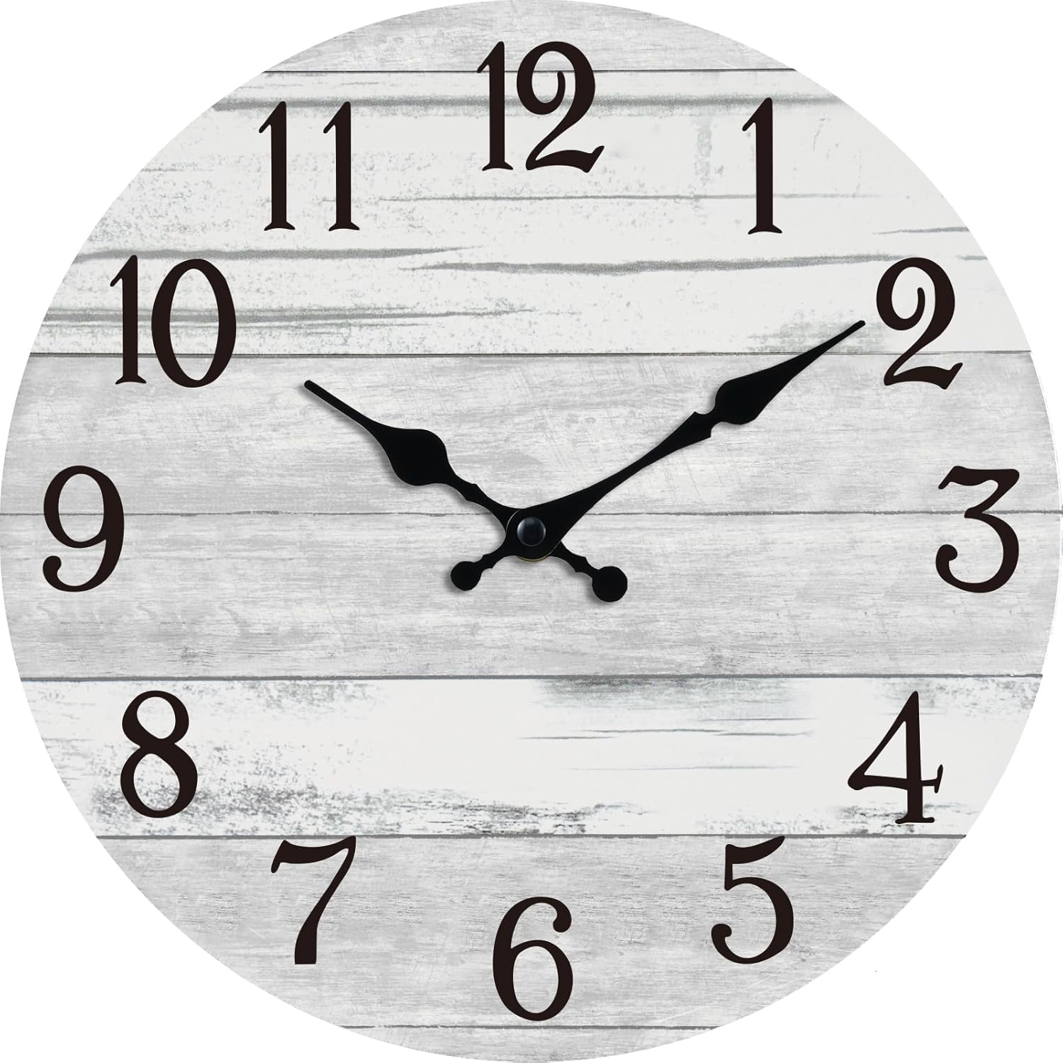 Silent Non Ticking Wall Clock 16 Inch Rustic Design for Home