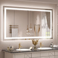 66x40 inch Large LED Mirror for Bathroom with Anti-Fog Feature