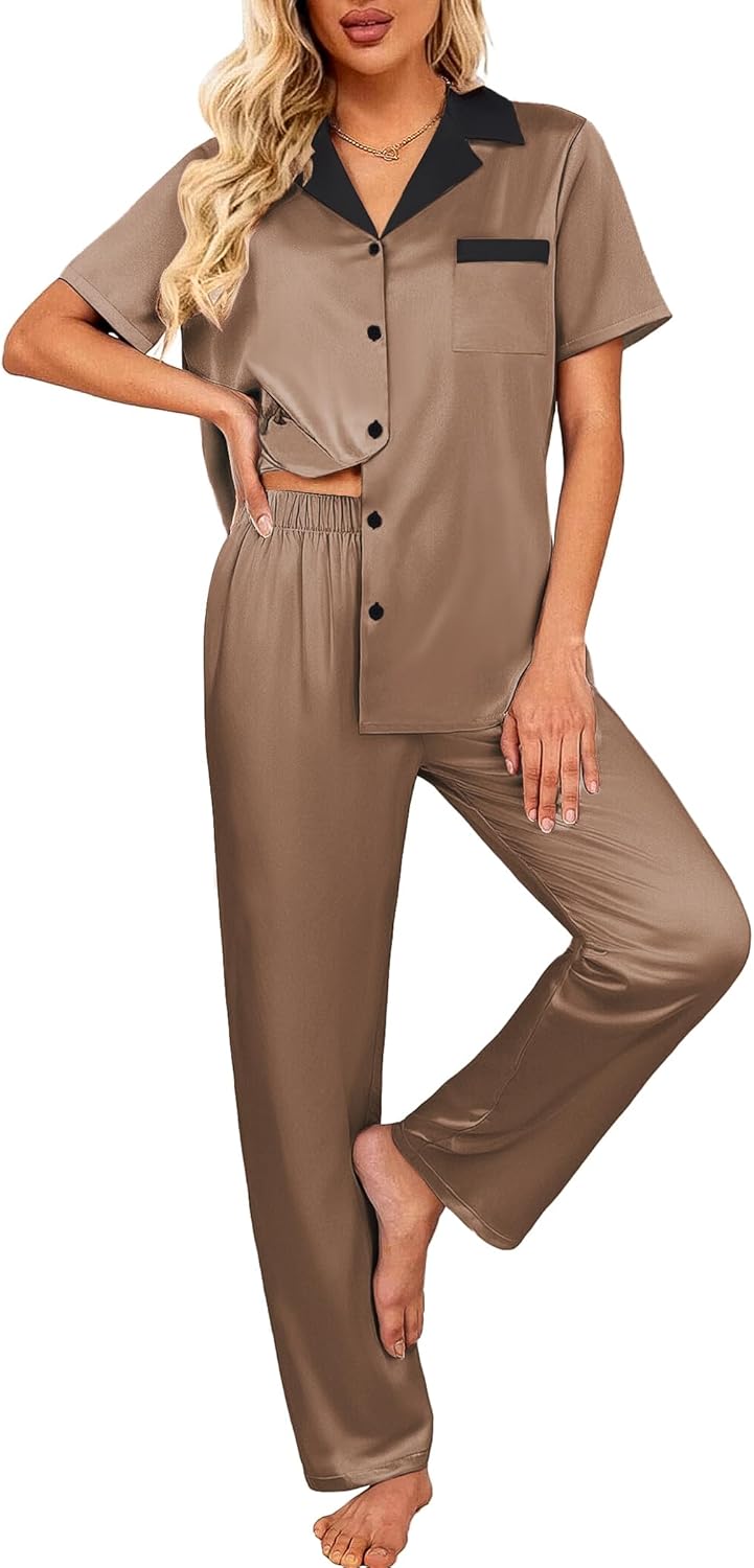 Ekouaer Satin Pajamas Set for Women: Stylish Sleepwear Choice