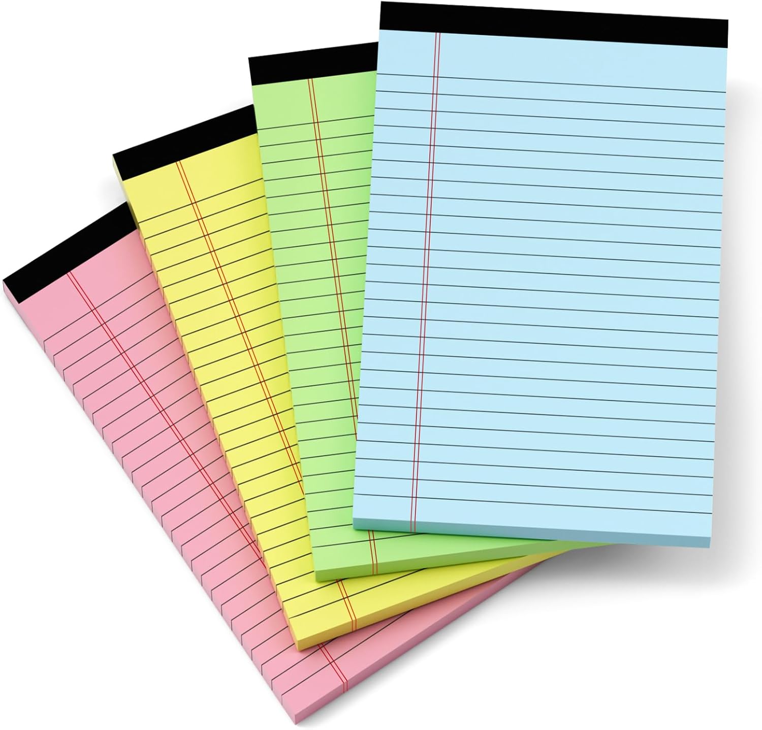 Zaviko Pink Legal Pads 5x8 - Vibrant College Ruled Notepads