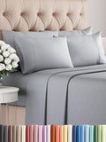 Queen 6 Piece Cooling Sheet Set Steel Blue - Deep Pocket Luxury